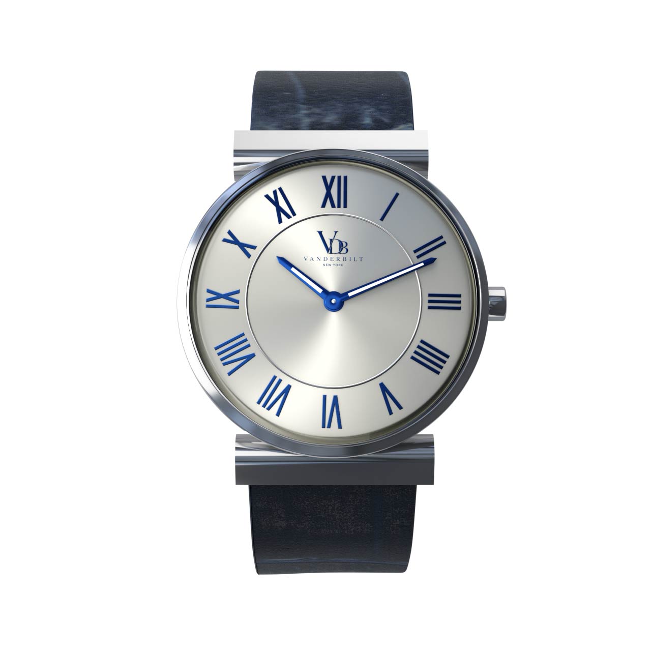 Vanderbilt New York | Analog | Luxury Watches | Silver & Blue | Leather Strap | Women | Whitney S Collection