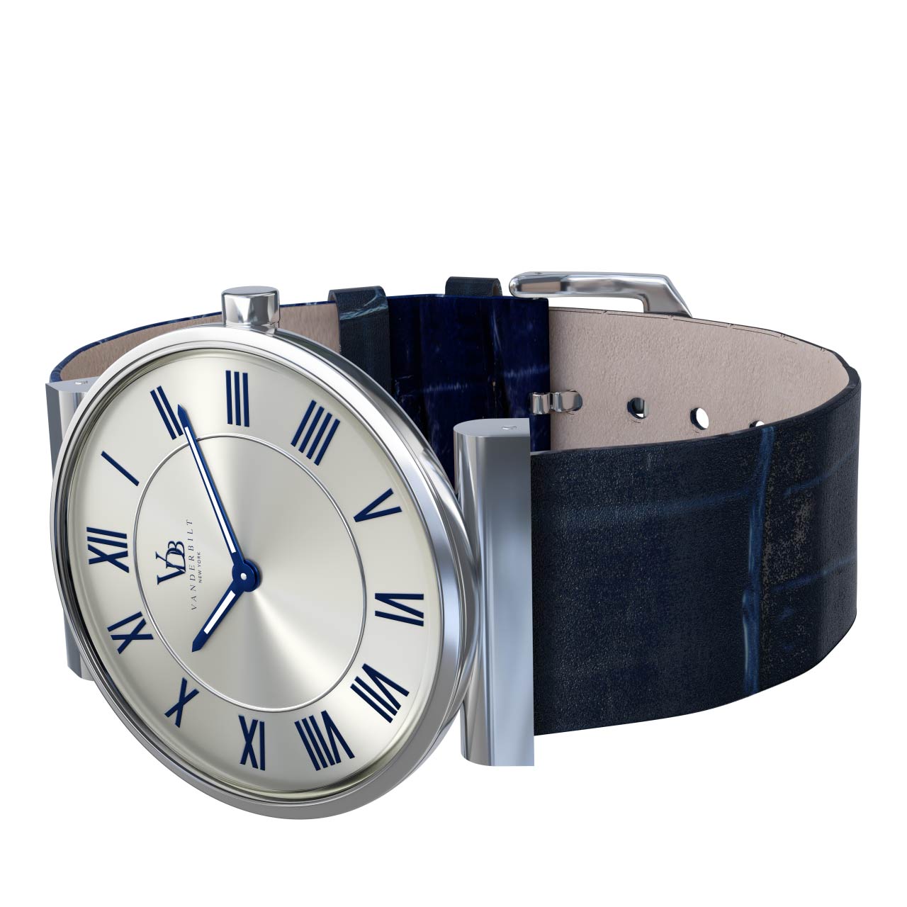 Vanderbilt New York | Analog | Luxury Watches | Silver & Blue | Leather Strap | Women | Whitney S Collection