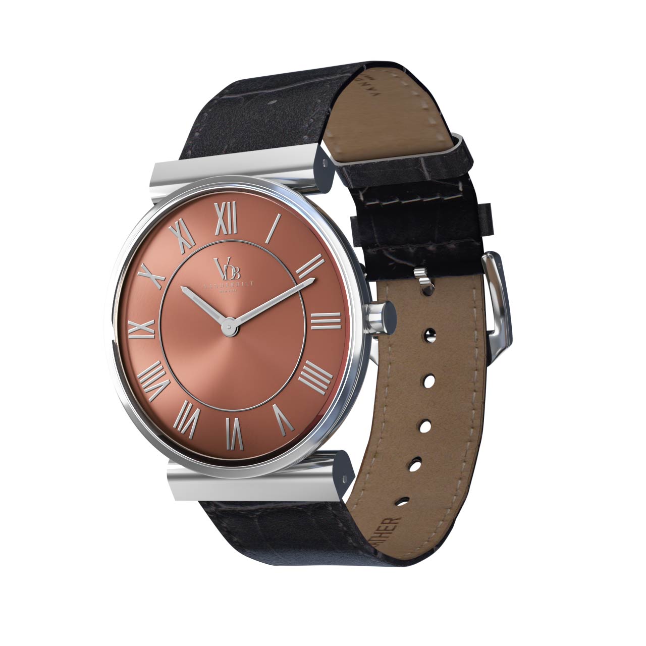 Vanderbilt New York | Analog | Luxury Watches | Burgandy & Silver | Leather Strap | Women | Whitney S Collection