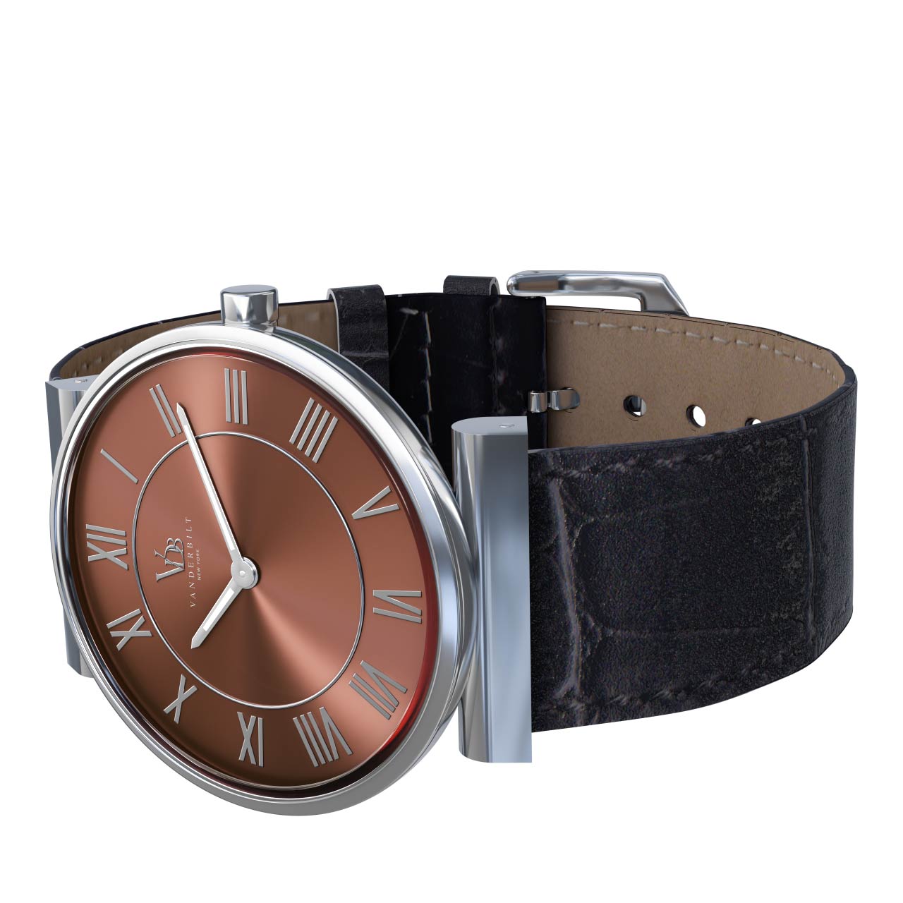 Vanderbilt New York | Analog | Luxury Watches | Burgandy & Silver | Leather Strap | Women | Whitney S Collection