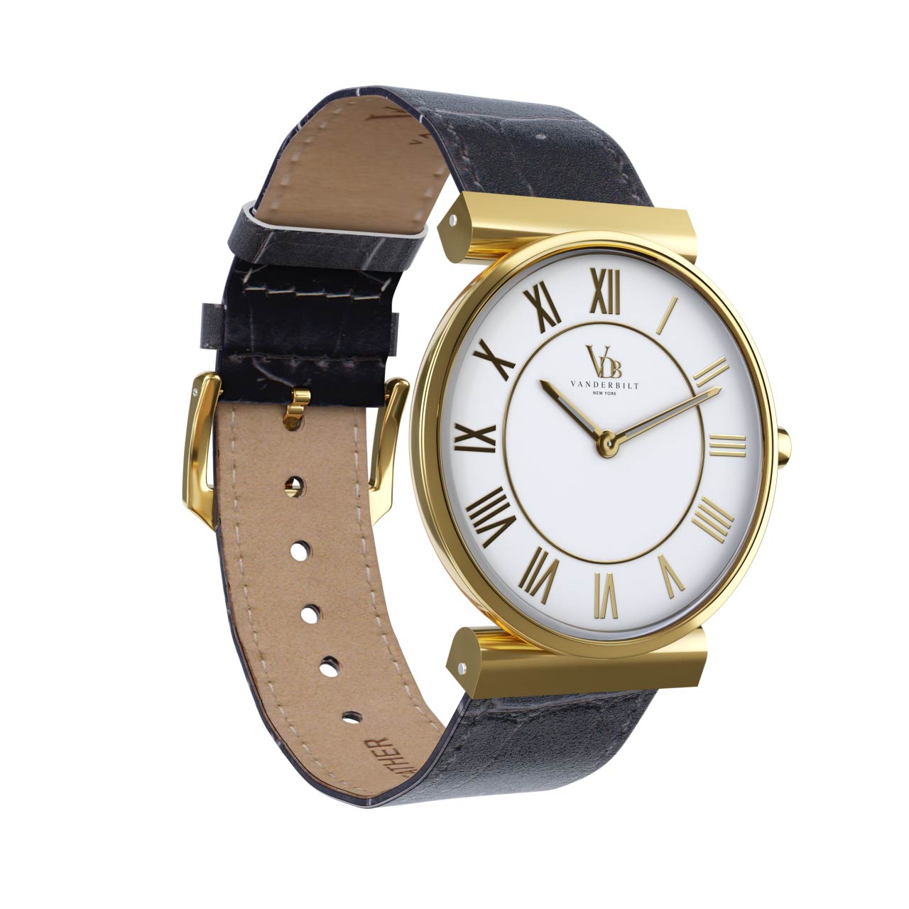 Vanderbilt New York | Analog | Luxury Watches | White & Gold | Leather Strap | Women | Whitney S Collection