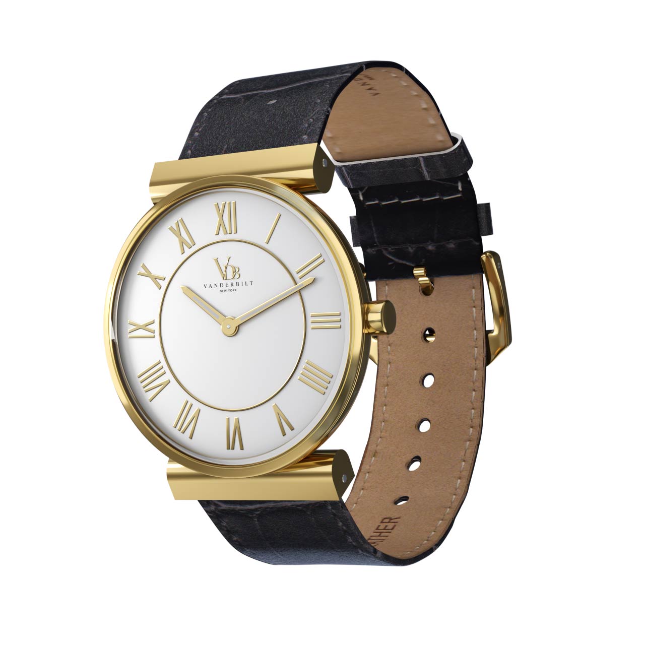 Vanderbilt New York | Analog | Luxury Watches | White & Gold | Leather Strap | Women | Whitney S Collection