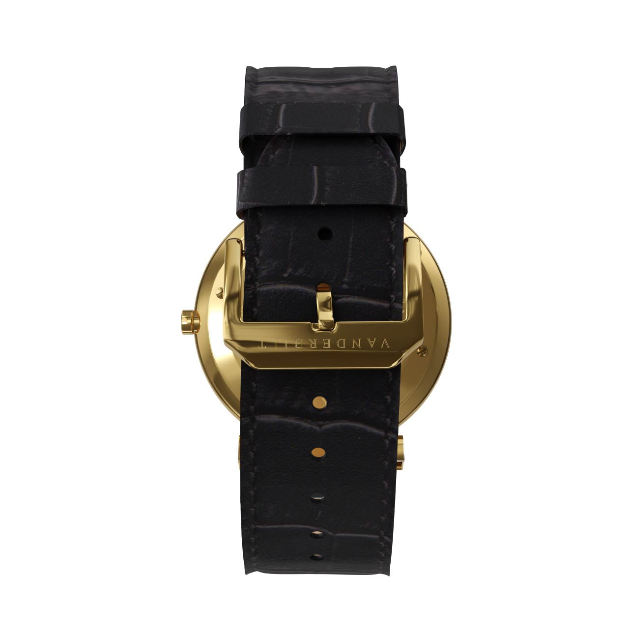 Vanderbilt New York | Analog | Luxury Watches | Black & Gold | Leather Strap | Men | Whitney Collection